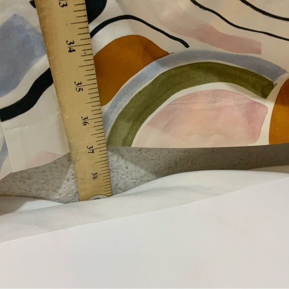 LAFAYETTE 148 New York Abstract Print LYRICAL CURVES Collar Shift Shirt size 10 - Picture 11 of 12